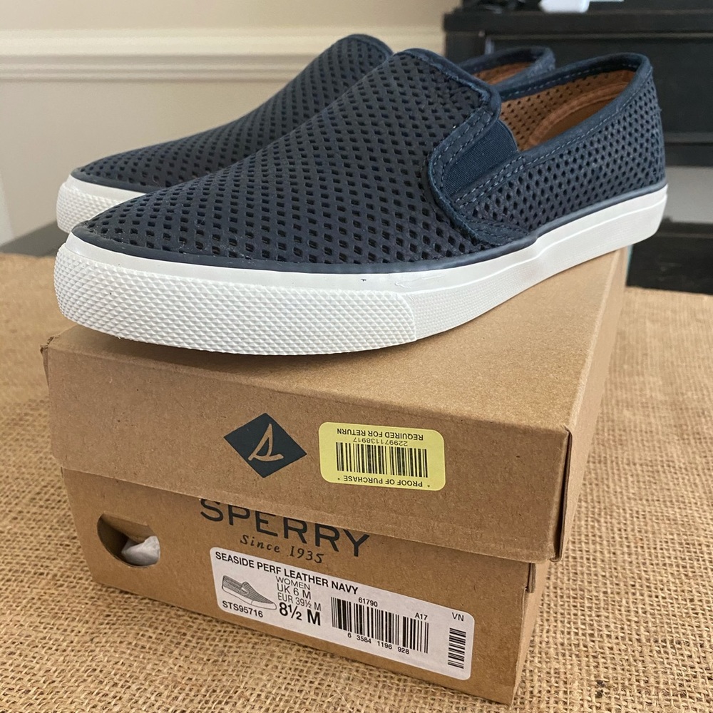 Sperry Seaside Perforated Slip On Sneakers